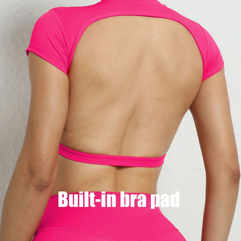 Open-Back Crop Training Tee
