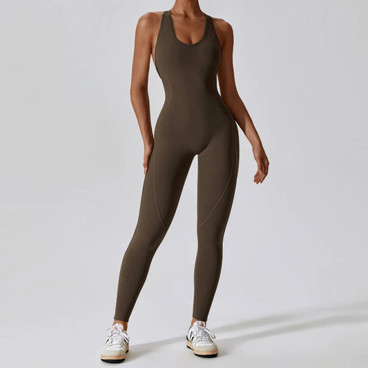 Open-Back Sculpt Jumpsuit