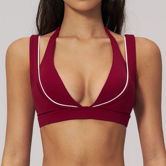 Contrast Trim Sports Bra