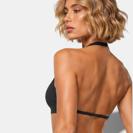 Open-Back Halter Sports Bra