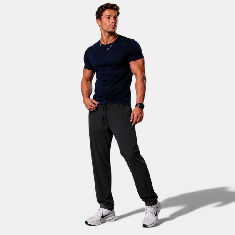 Men's Elastic Quick Dry Running Pants Breathable Moisture