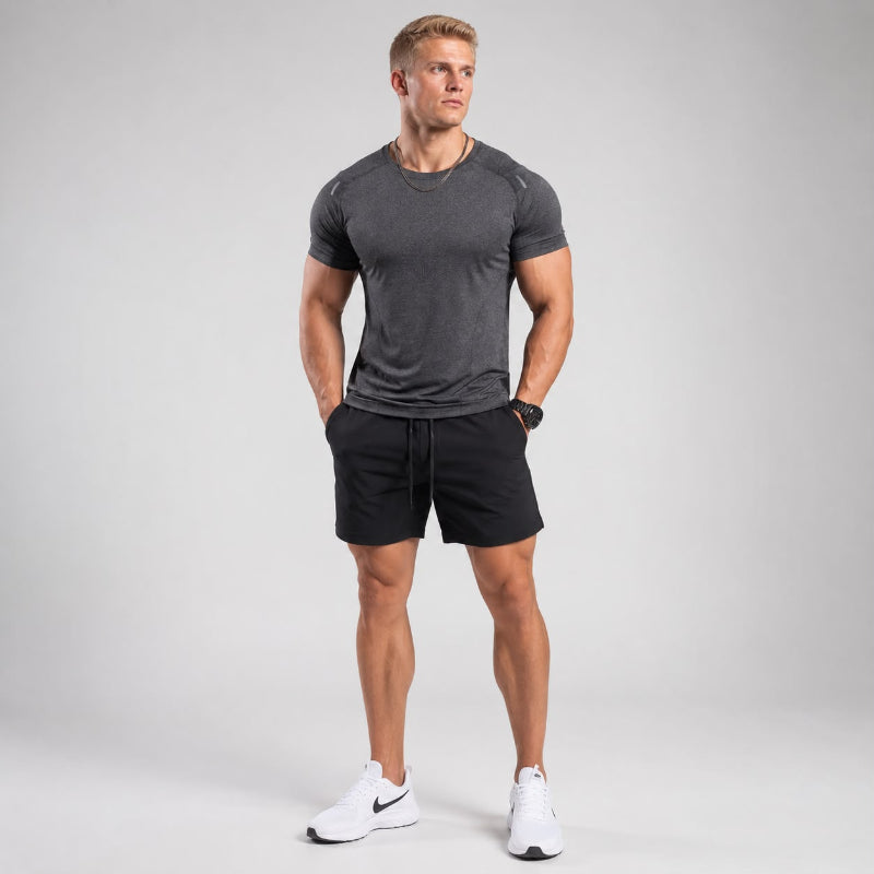 Men Sports Fitness Short-sleeved T-shirt