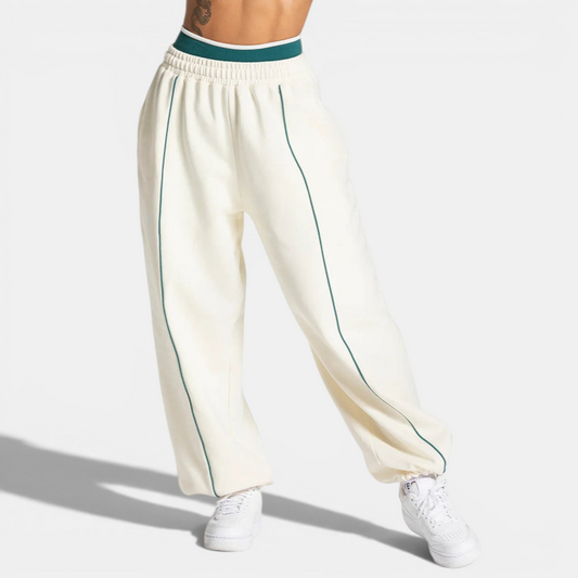 Piped Wide-Leg Sweatpants