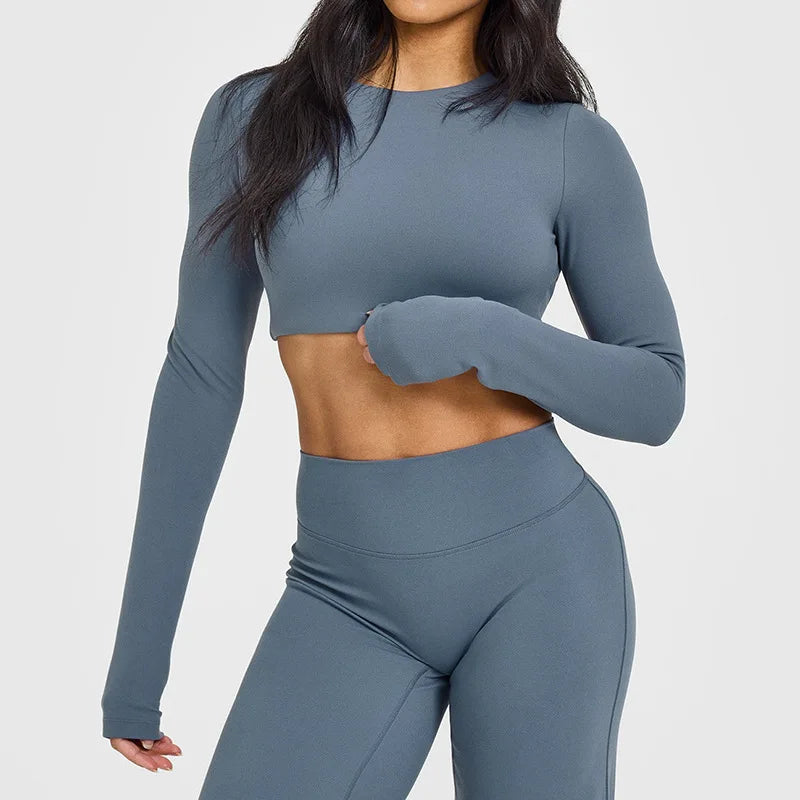 Yoga Top With Built-in Bra Long-sleeve