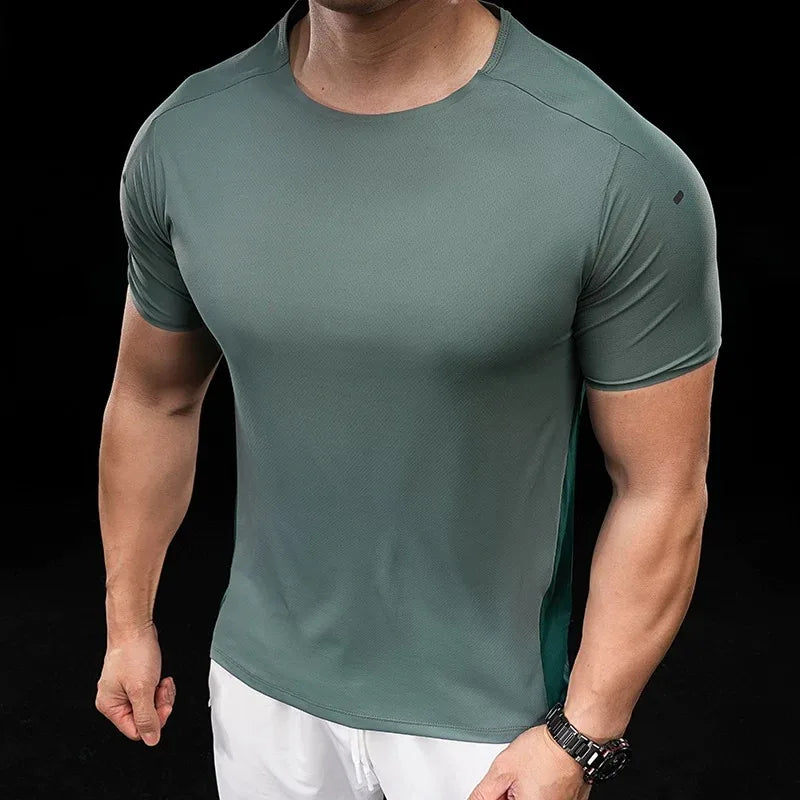 Men's Quick Dry Moisture Wicking Athletic T-Shirt Antibacterial Lightweight Breathable Gym Fitness Running Training Workout Top