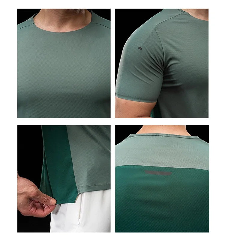 Men's Quick Dry Moisture Wicking Athletic T-Shirt Antibacterial Lightweight Breathable Gym Fitness Running Training Workout Top