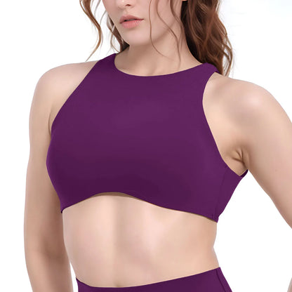 Softmotion High Neck Sports Bra Push-up High Suport Gym