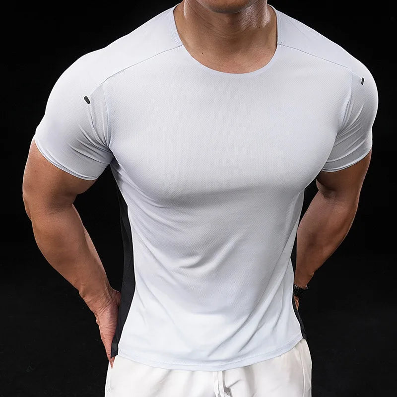 Men's Quick Dry Moisture Wicking Athletic T-Shirt Antibacterial Lightweight Breathable Gym Fitness Running Training Workout Top