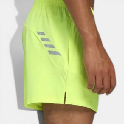 Reflective Split-Hem Run Shorts