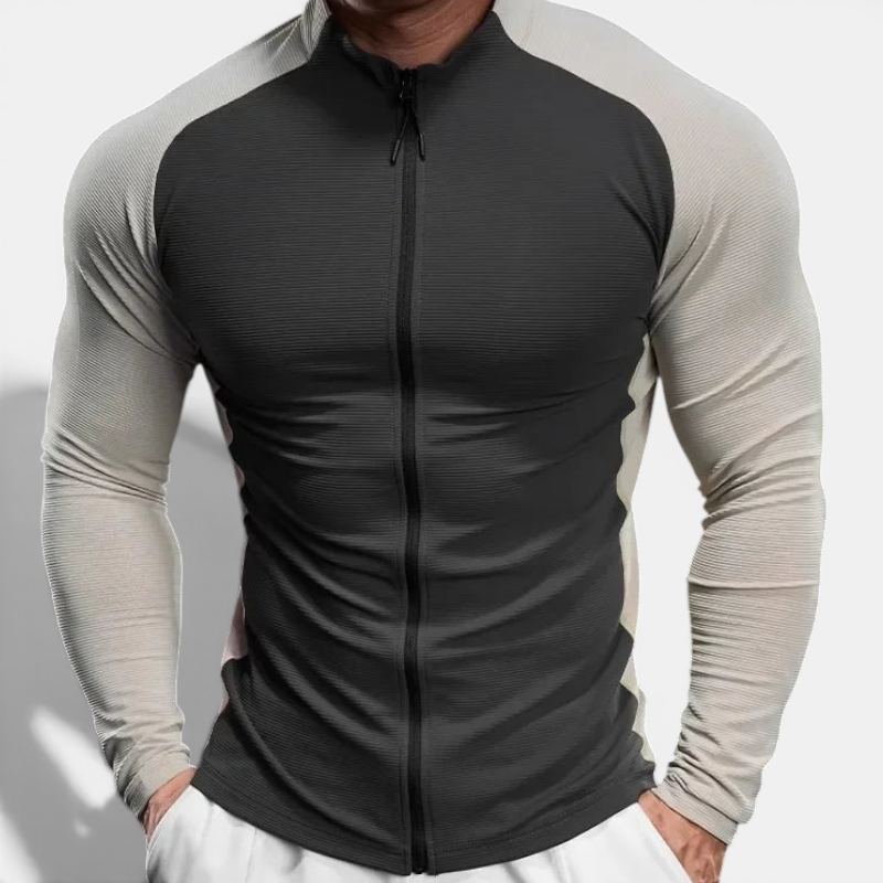 Ribbed Quarter-Zip Training Top