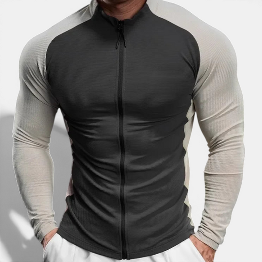 Ribbed Quarter-Zip Training Top