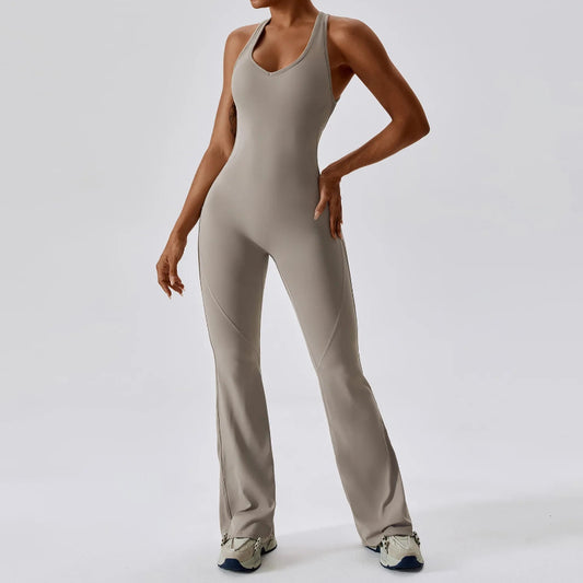 Solid Yoga Jumpsuit  Women Sportwear