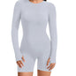 Long Sleeve One Piece Gym Clothes Women