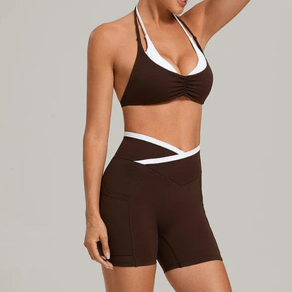 Gathering Yoga Vest Training Fitness Tight Bra Sets