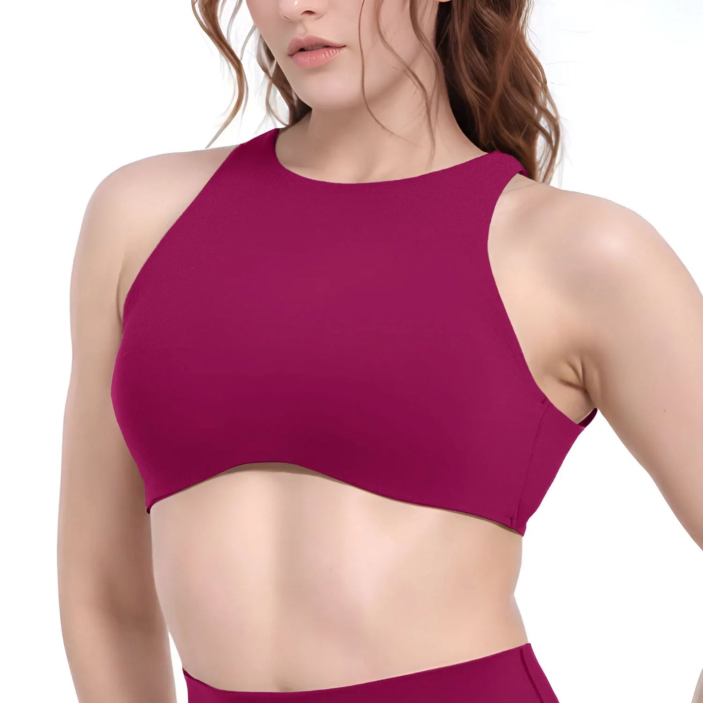 Softmotion High Neck Sports Bra Push-up High Suport Gym