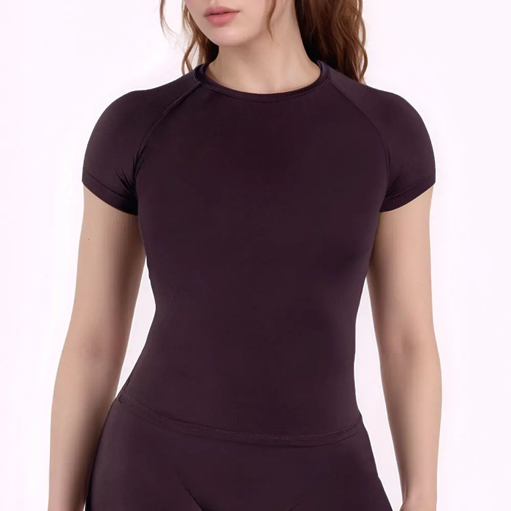 Short Sleeve Top Women GYM Clothes Seamless