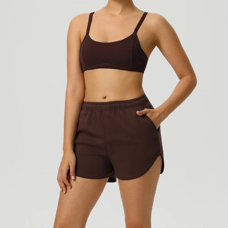 parei aqui 2 Pcs High Stretch Bras Shorts