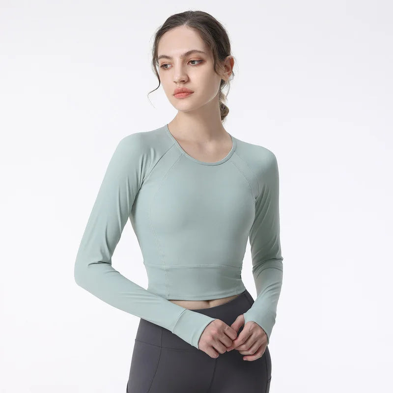 Built-in chest pad Shirts Sport Top Fitness Yoga Top Gym Top Sports