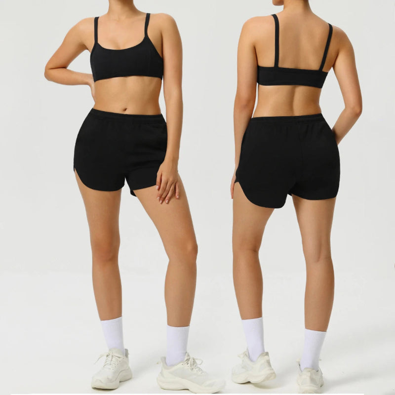 parei aqui 2 Pcs High Stretch Bras Shorts