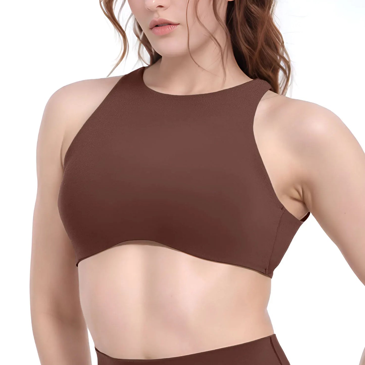 Softmotion High Neck Sports Bra Push-up High Suport Gym