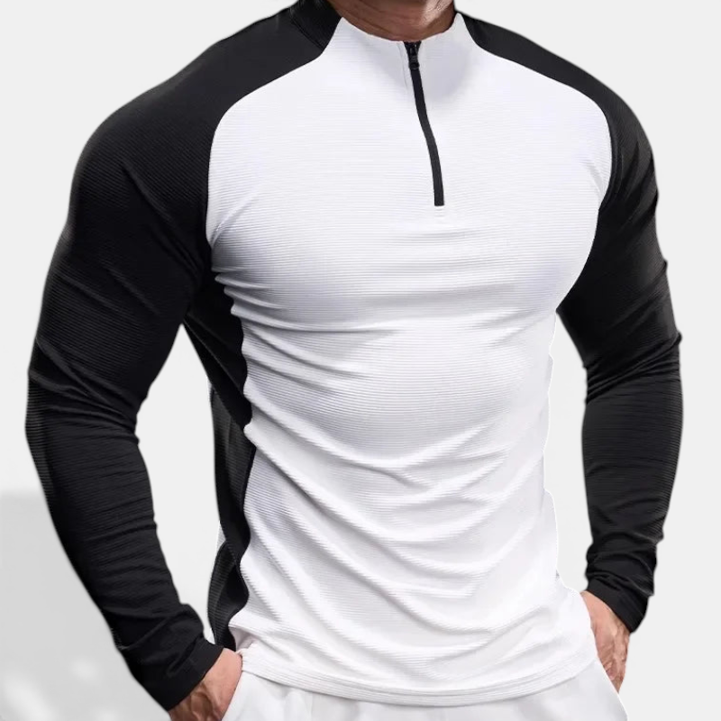 Ribbed Quarter-Zip Training Top