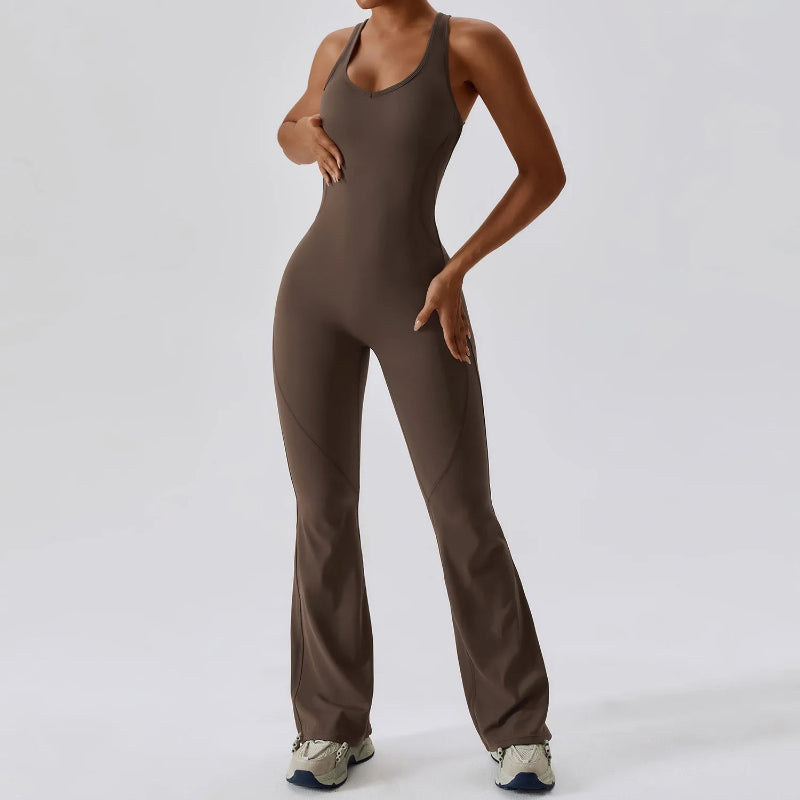 Solid Yoga Jumpsuit  Women Sportwear