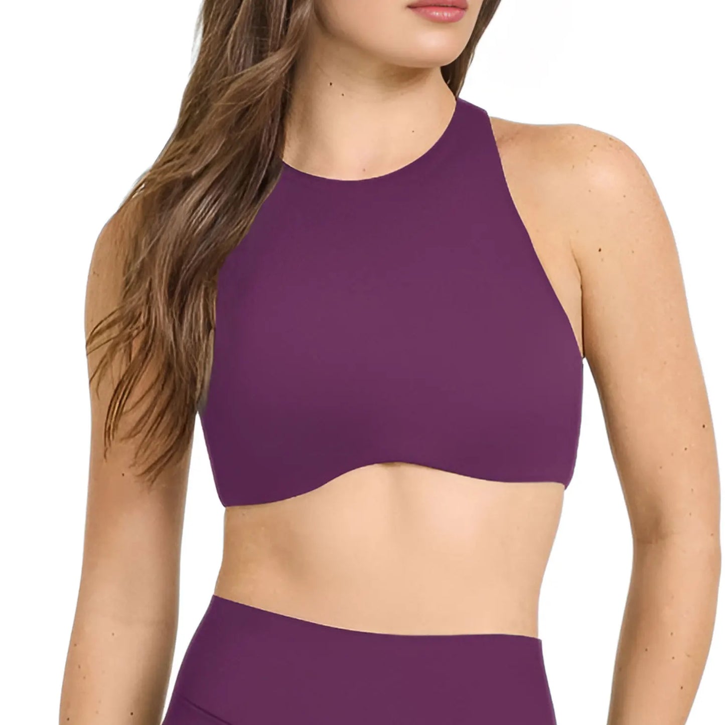 Softmotion High Neck Sports Bra Push-up High Suport Gym