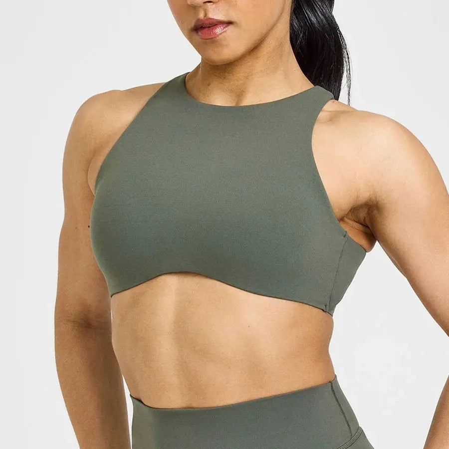 Softmotion High Neck Sports Bra Push-up High Suport Gym