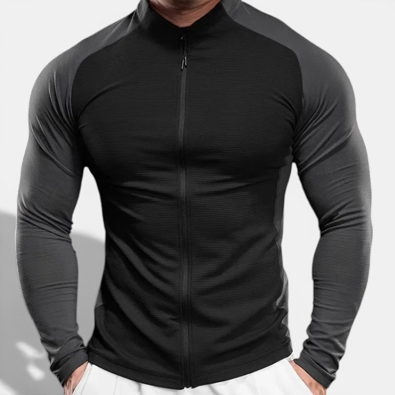 Ribbed Quarter-Zip Training Top