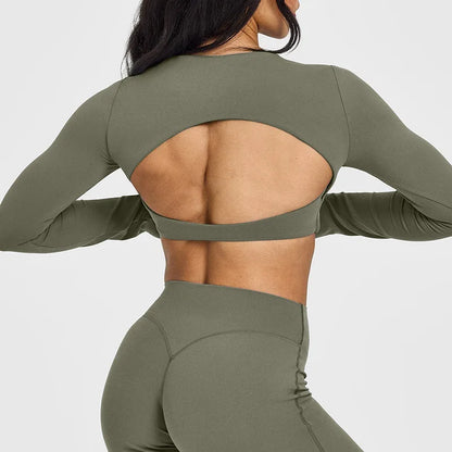 Yoga Top With Built-in Bra Long-sleeve