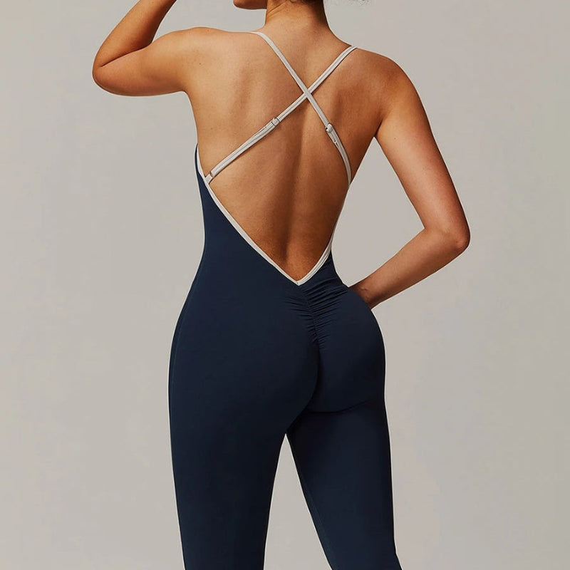 Yoga Set V Jumpsuit Gym Set