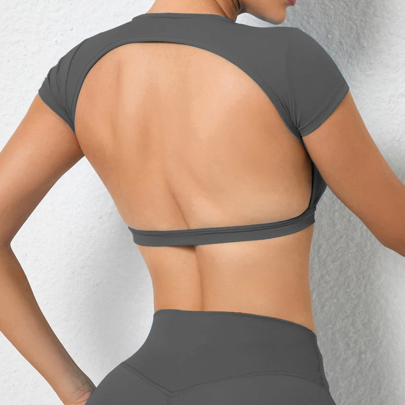 Sport Crop Tops Women Gym Top