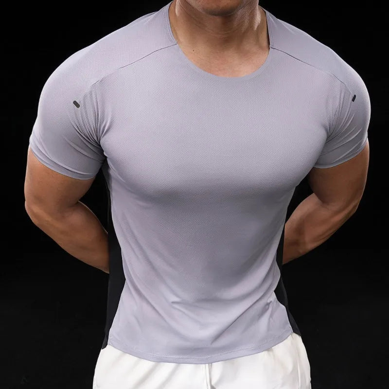 Men's Quick Dry Moisture Wicking Athletic T-Shirt Antibacterial Lightweight Breathable Gym Fitness Running Training Workout Top