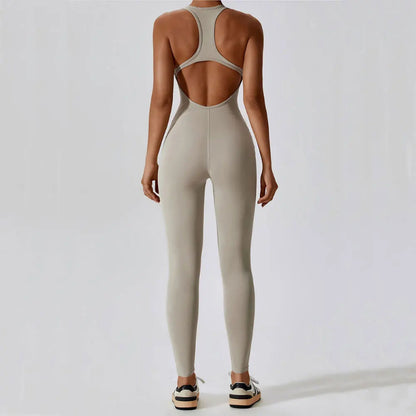 Open-Back Sculpt Jumpsuit