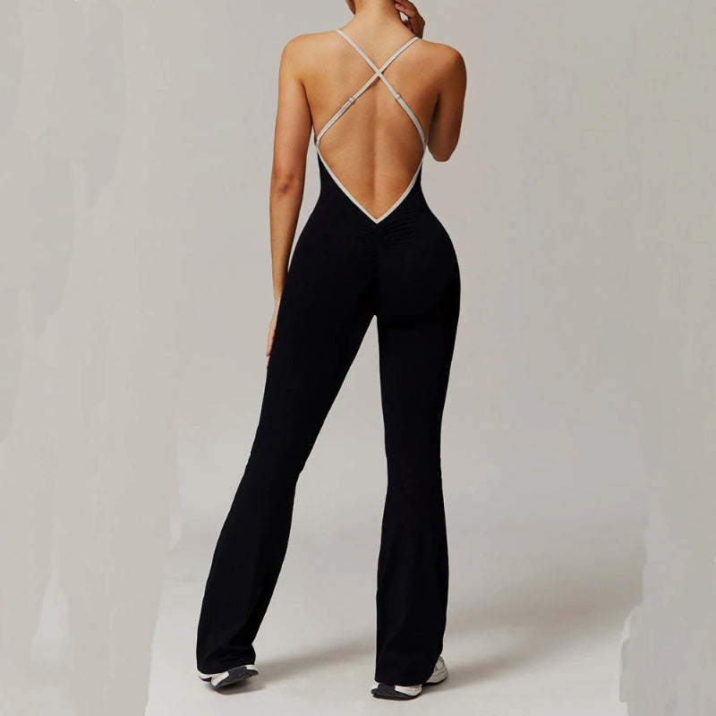 Yoga Set V Jumpsuit Gym Set