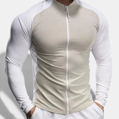 Ribbed Quarter-Zip Training Top