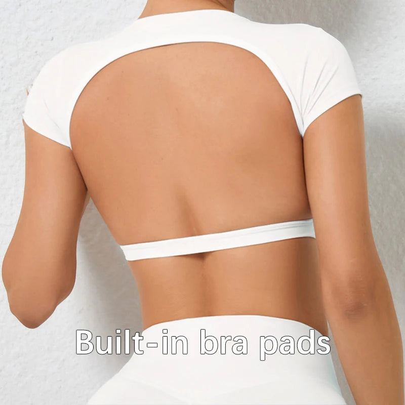 Sport Crop Tops Women Gym Top