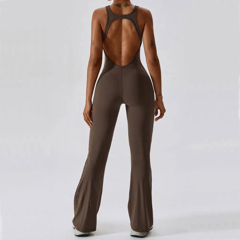 Solid Yoga Jumpsuit  Women Sportwear