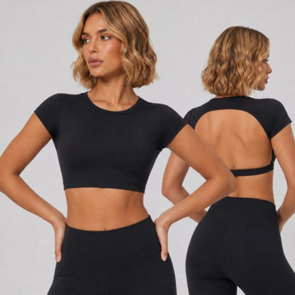 Open-Back Crop Training Tee