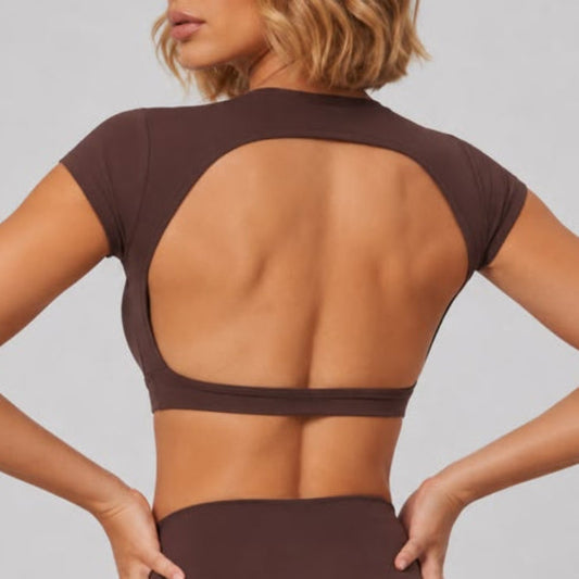 Open-Back Crop Training Tee