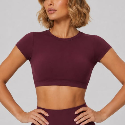 Open-Back Crop Training Tee