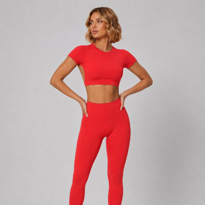 Open-Back Crop Training Tee