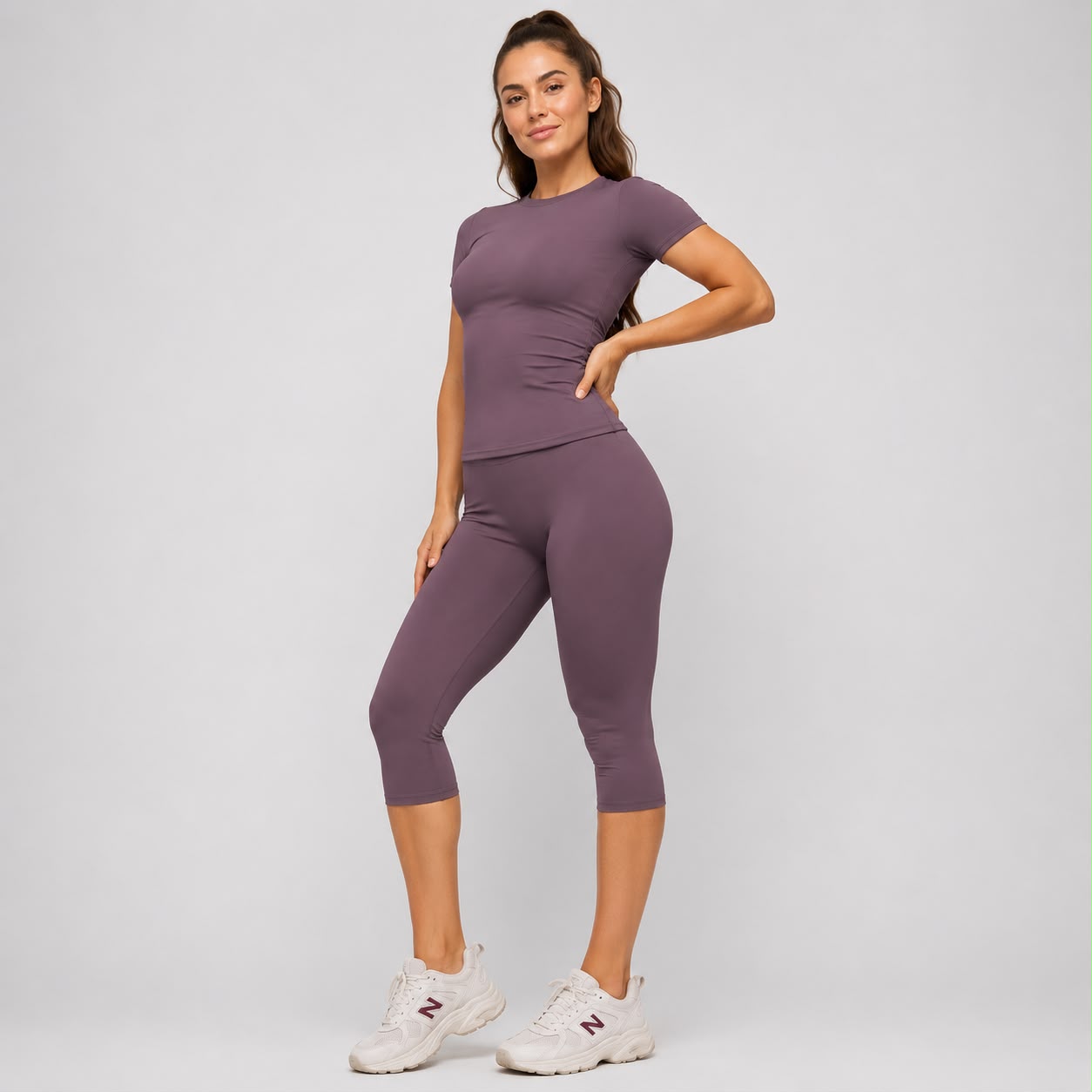 Yoga Set 2PCS Sports Set Short Sleeve Fitness