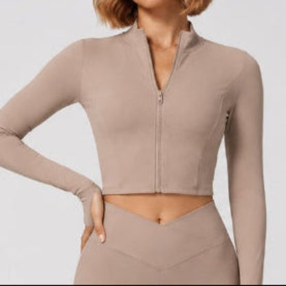 Cropped Zip Training Jacket