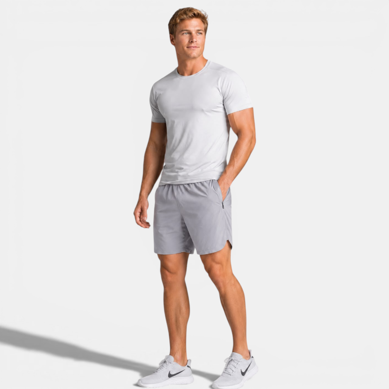 Summer Men Running Shorts With Zipper Pocket  Comfort Quick Dry Fitness Bodybuilding Gym Sport Training Short Half Pants