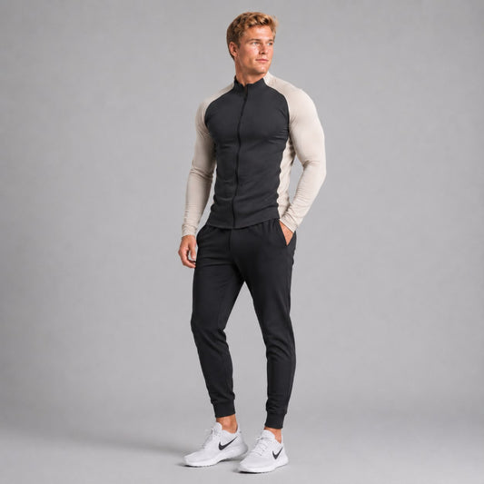 Ribbed Quarter-Zip Training Top