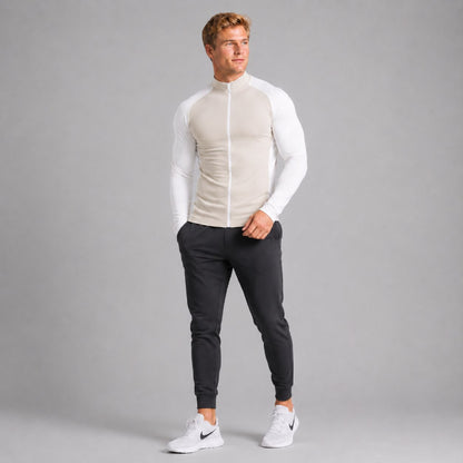 Ribbed Quarter-Zip Training Top