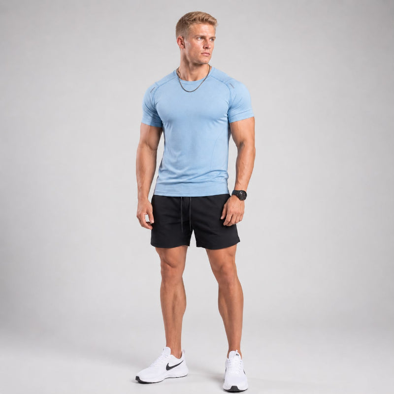 Men Sports Fitness Short-sleeved T-shirt