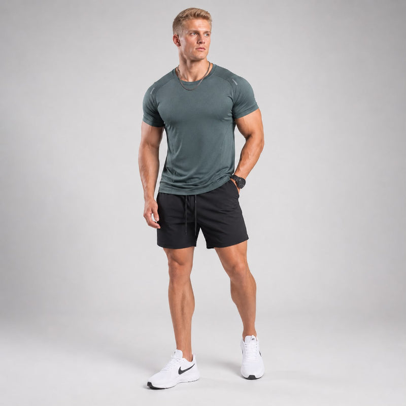 Men Sports Fitness Short-sleeved T-shirt