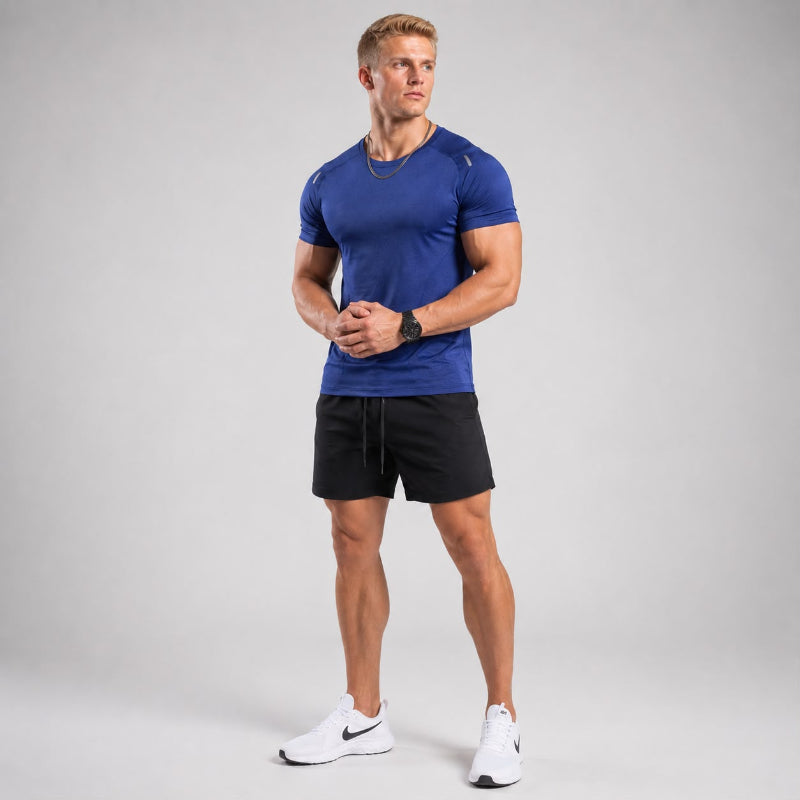 Men Sports Fitness Short-sleeved T-shirt